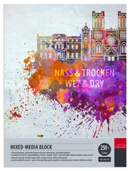 Mixed-Media Block 250g, 42x56cm, 20Bl.