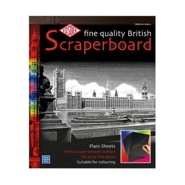 Black Scraperboard 610x502mm (5 sheets)