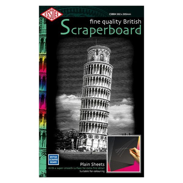 Black Scraperboard 502x305mm (10 sheets)