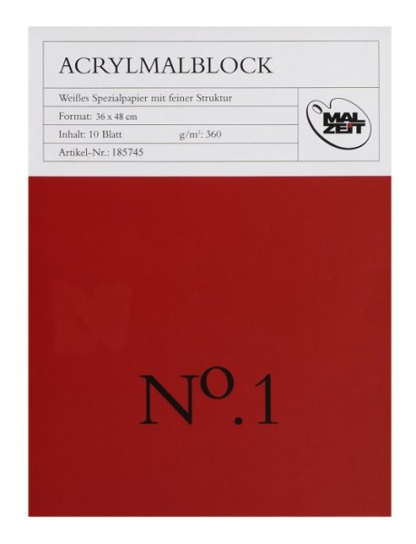 Acrylmalblock No.1, 360g, 36x48cm, 10Bl.