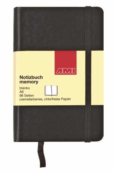 Notizbuch Memory A6 blanko, 96 Blatt