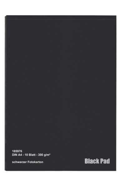 Black Pad 300g, A4, 10Bl. Fotokarton
