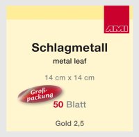 Schlagmetall 50Bl. Gold 2,5