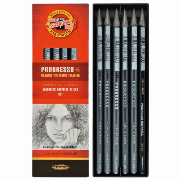 Progresso Graphitstifte Set 6tlg.