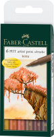 PITT artist pen 6er Etui Terra